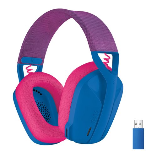 Logitech G Logitech G435 LIGHTSPEED Cuffie Gaming Wireless Bluetooth - Cuffie Over Ear Leggere, Microfoni Integrati, Batteria da 18 Ore, Compatibile con Dolby Atmos, PC, PS4, PS5, Smartphone. Blu