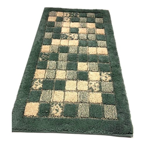 Tappeto bagno Quarzo Bianco 13661 MOSAICO Verde