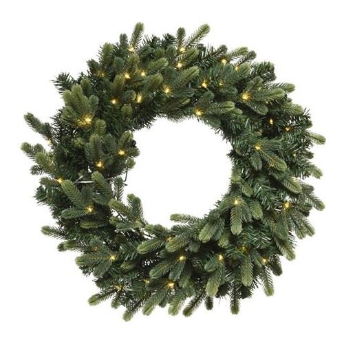 Corona natalizia Amicasa 9680832 GENEVA Con 60 Led Batteria Verde
