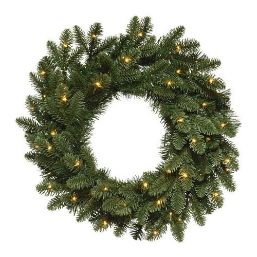 Corona natalizia Amicasa 9680825 BERGEN Con 60 Led Batteria Verde