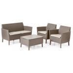 Allibert - Set esterno Allibert K253221K587KK SALEMO Lounge Cappuccino