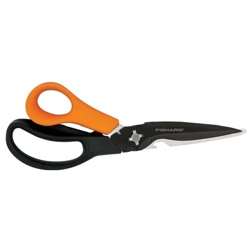 Forbice multiuso Fiskars 1063329 SOLID Sp341 Bypass Arancio e Nero