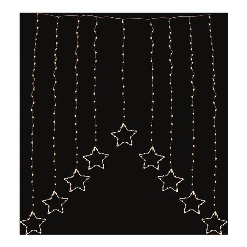 Tenda luminosa Natale Pre Qu' Italia D3424 Stelle Trasparente