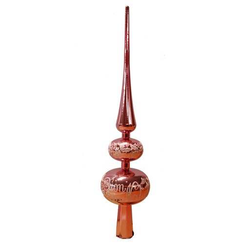 Puntale albero di natale Santa Claus PD273P Rosa