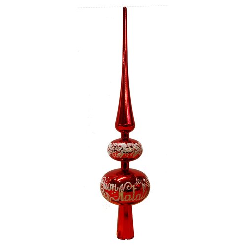 Puntale albero di natale Santa Claus PD273R Decor Rosso