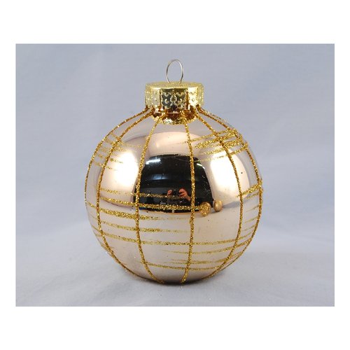 Pallina albero Santa Claus TE191563 Sfera Quadranti Crema Oro Assortit