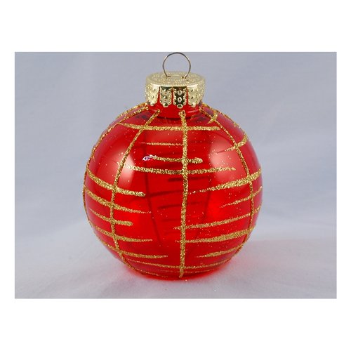 Pallina albero Santa Claus TE191549 Rosso e Oro Assortito