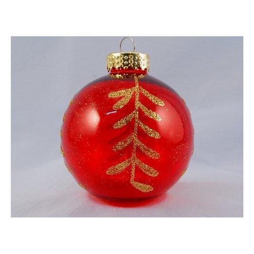 Pallina albero Santa Claus TE191921 Rosso e Oro Assortito