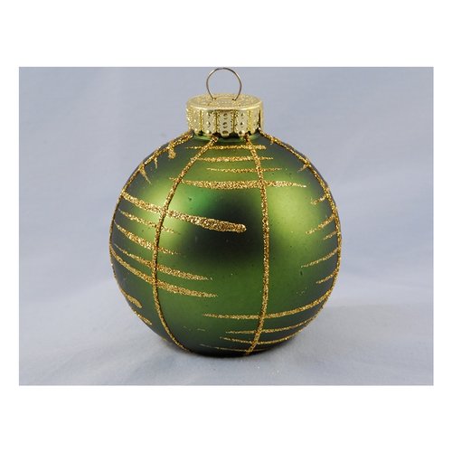 Pallina albero Santa Claus TE191532 Verde e Oro Assortito
