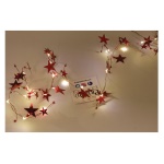 Pre Qu' Italia - Filo luci Pre Qu' Italia D2889 Nano Led stelline metallizzate Rosso