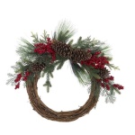 Amicasa - Corona natalizia Amicasa 071679 con pigne Natural e Verde