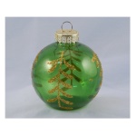 Santa Claus - Palline albero Santa Claus TE191600 Sfera Ramo Verde Oro