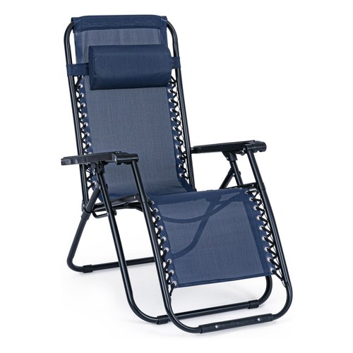 Sedia sdraio con poggiapiedi Yes Everyday 0815027 MORGAN Blu