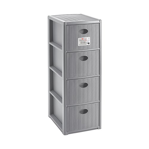Cassettiera salvaspazio Stefanplast 30306 ELEGANCE 4C Slim Grigio