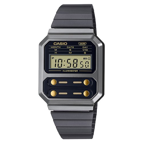 Orologio Casio A100WEGG 1A2EF VINTAGE Edgy Grey e Gold