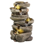 Kaemingk - Fontana Kaemingk 892597 ROCCIA OUTDOOR Con Luce Led Grigio