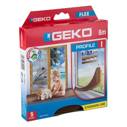 Paraspifferi Geko 1200 9 FLEX guarnizione adesiva profilo ad  I mt. 6 