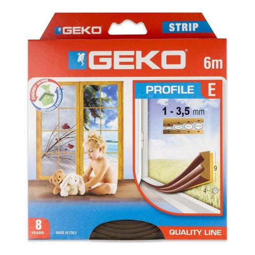Paraspifferi Geko 1000 3 STRIP guarnizione adesiva profilo ad  E mt. 6