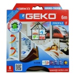 Geko - Guarnizione Geko 3300 4 SOUND THERM Profilo Ad F Marrone