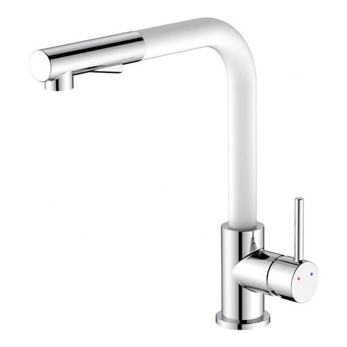 Miscelatore lavello Idro Bric SCARUB1091BI PHOENIX Cromo e Bianco