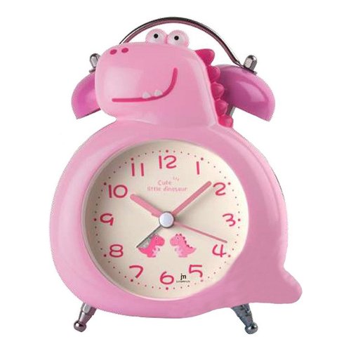 Sveglia Lowell JA7095P JUSTAMINUTE Draghetto per Bambini Rosa