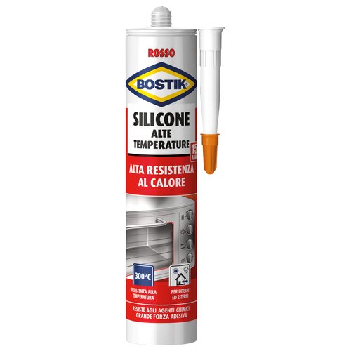 Sigillante alte temperature Uhu Bostik D0337 Acetico Sil-300°C Rosso
