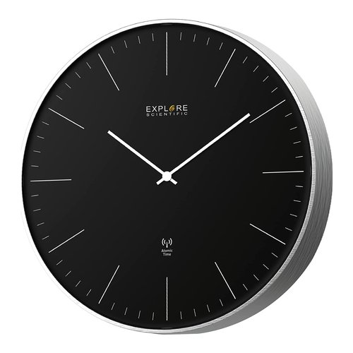 Orologio da parete Explore Scientific RAC1001 No Numbers Black e Silve