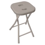 Gedy - Sgabello bagno Gedy C076 52 pieghevole Tortora