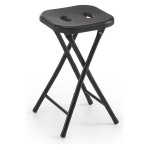 Gedy - Sgabello bagno Gedy C076 14 pieghevole Nero