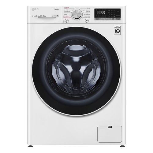Lg Slim Lavasciuga Lg F2DV5S8H0E Smart Ai Dd Slim Bianco e Nero