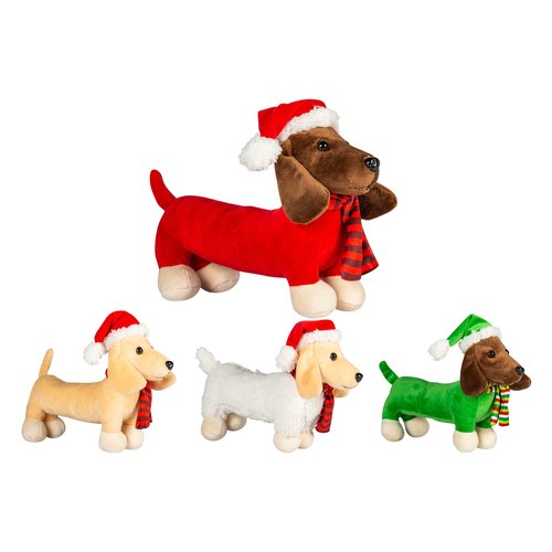 Globo Cane bassotto natalizio Peluche Globo 83489 PELUX Cane bassotto natalizio
