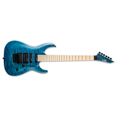 Chitarra elettrica Esp Ltd M SERIES Mh 203Qm See through blue
