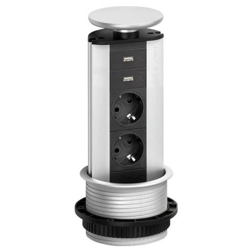Multipresa mobile Evoline 159310384100 PORT Silver