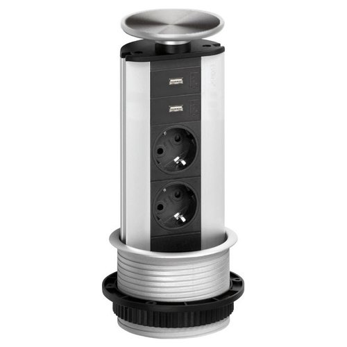 Multipresa mobile Evoline 159310387200 PORT Inox satinato
