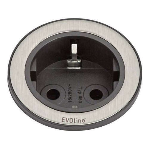 Multipresa mobile Evoline 159280001100 ONE Nero e Inox