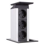 Multipresa mobile Evoline 159311000400 PORTPUSH 3P 10/16A Inox satinat