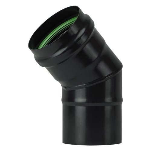 Curva canna fumaria Save Fumisteria PN1004 PELLET LINE A 45 Nero opaco