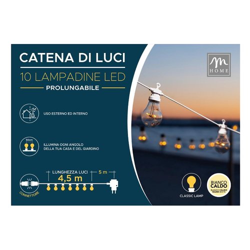 Catena luminosa Mercury 38040 HOME & GARDEN Warm white Bianco
