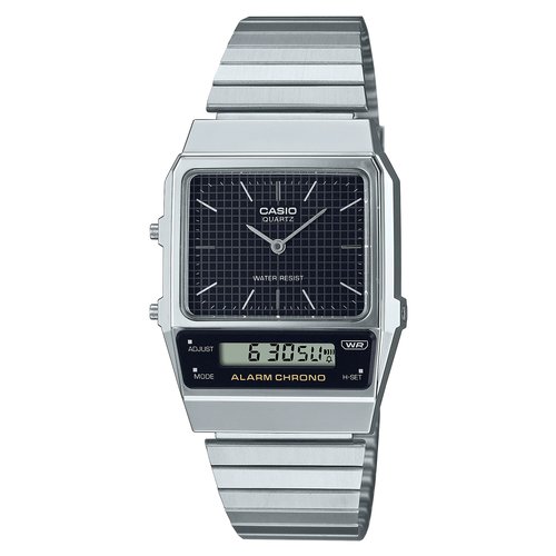 Orologio Casio AQ 800E 1AEF VINTAGE Edgy Silver e Black