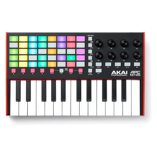 Controller disc jockey Akai 1070006640 APC Key 25 Mkii Black e Red