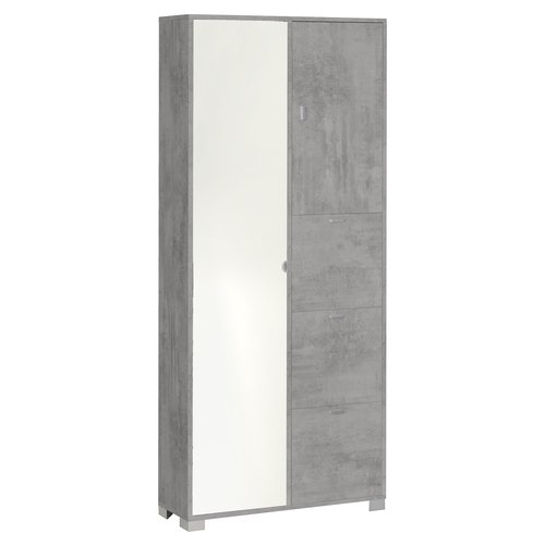 Armadio Sarmog A7424CESP QUADRANTE 7424 Cemento e Specchio