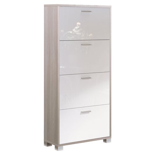 Scarpiera Sarmog A764OLBL QUADRANTE 24 Paia Olmo chiaro e Bianco lucid