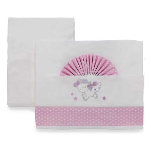 Set lenzuola culla Italbaby 015 3010 501 UNICORN Lilla