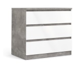 Tvilum - Cassettiera Tvilum 76235GXUU NAIA Ossido cemento e Bianco lucido