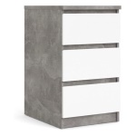 Tvilum - Cassettiera Tvilum 76237GXUU NAIA Ossido cemento e Bianco lucido