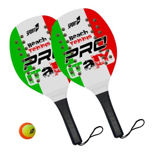 Set racchette Mandelli 704100051 SPORT ONE Pro Color Beachtennis con p