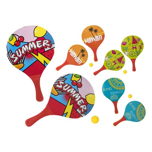 Set racchette Globo 41195 W’TOY Beach Tennis con palla Assortito