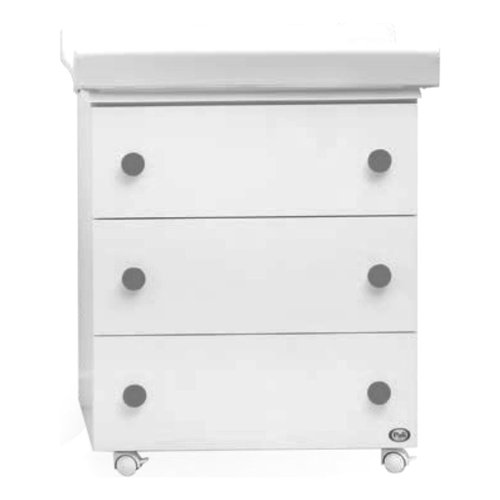 Bagnetto fasciatoio Pali 053300Ng ASTRID 3 cassetti Bianco e Grigio