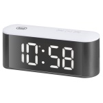 TREVI - Sveglia Trevi QS0088301 EC 883 BL Snooze Bianco e Nero