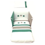 Piumone lettino Pali 0687Astrids ASTRID set 3 pz Bianco e Sabbia